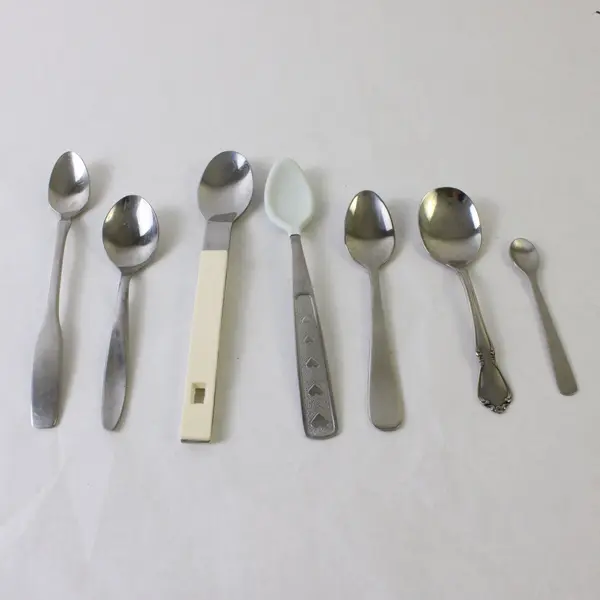 Lot of 7 Assorted Baby Spoons Mixed Materials Mixed Brands