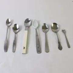 Lot of 7 Assorted Baby Spoons Mixed Materials Mixed Brands