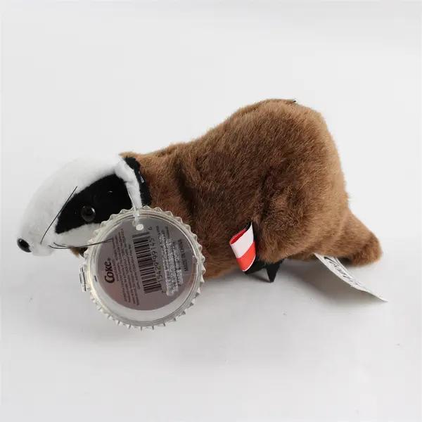 1999 Vintage Coca Cola Bean Bag Plush - Badgy the Badger Czech Republic