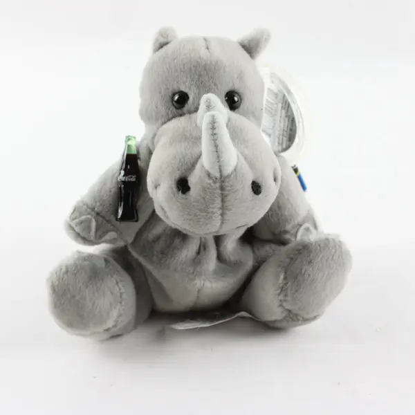 1999 Vintage Coca-Cola Bean Bag Plush - Tanzania Rhiny the Black Rhinoceros