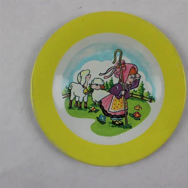 Vintage Little Bo Peep Metal Toy Tea Set Plates Set of 10 1950s