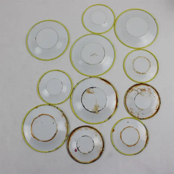 Vintage Little Bo Peep Metal Toy Tea Set Plates Set of 10 1950s