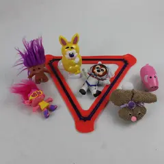 Lot of 7 Assorted Mixed Toys Poppy Troll Astronaut Toy Aerobie Orbiter