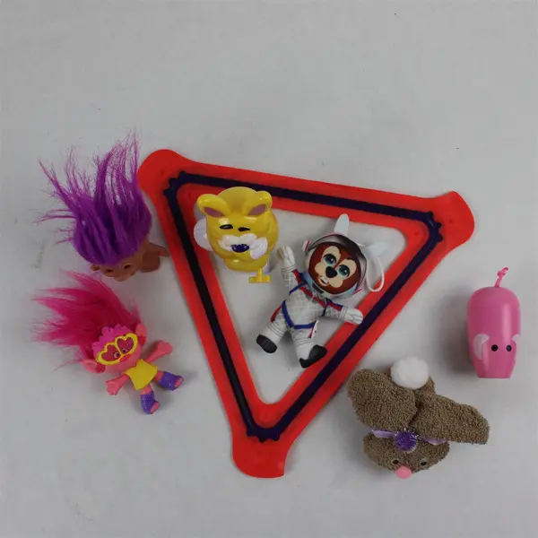 Lot of 7 Assorted Mixed Toys Poppy Troll Astronaut Toy Aerobie Orbiter