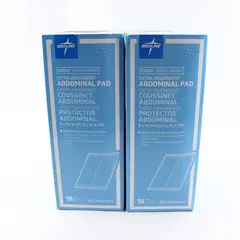 Lot of 2 Medline Sterile Abdominal Pads 8x10 18 Count New