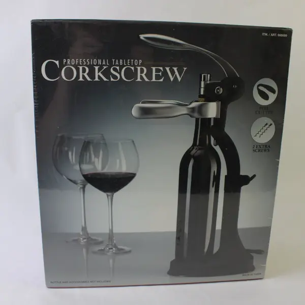 Professional Tabletop Corkscrew New Sealed Box Item 966699