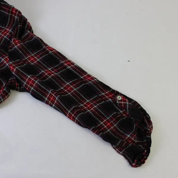 Ruby Rd. Red Pink and Black Plaid Button-Up Women's XL