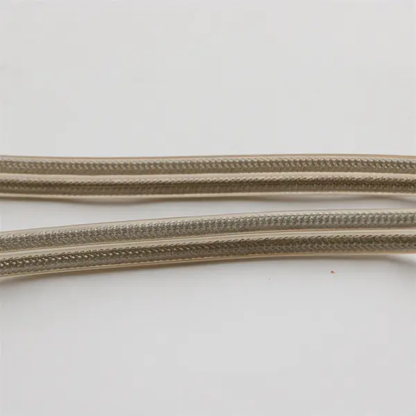 RCA AV Cable Clear Braided Jacket Gold Plated Connectors 6 Ft