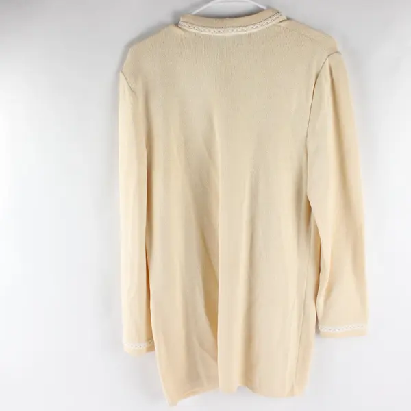 Vintage St John Collection by Marie Gray Yellow Knit Top  Skirt Set Women M/12