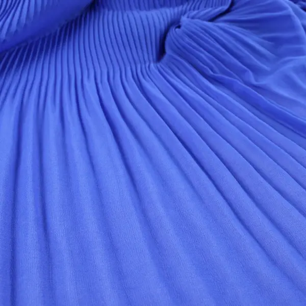 DKNY Indigo Pleated Midi Dress Long Sleeve Size 14