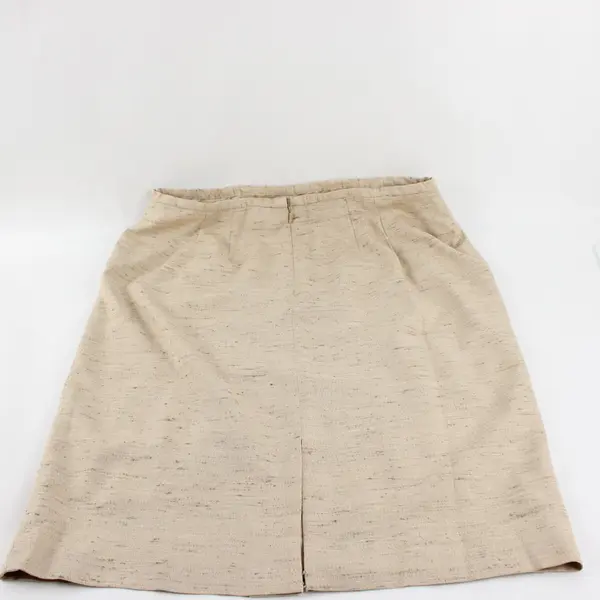 Dana Buchman Womens  Jacket Blazer & Skirt Set Tan Womens Size 16 100% Silk