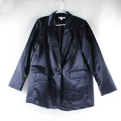 And Now This Dark Blue/Purple Blazer Shiny Finish Lightweight Size 0X