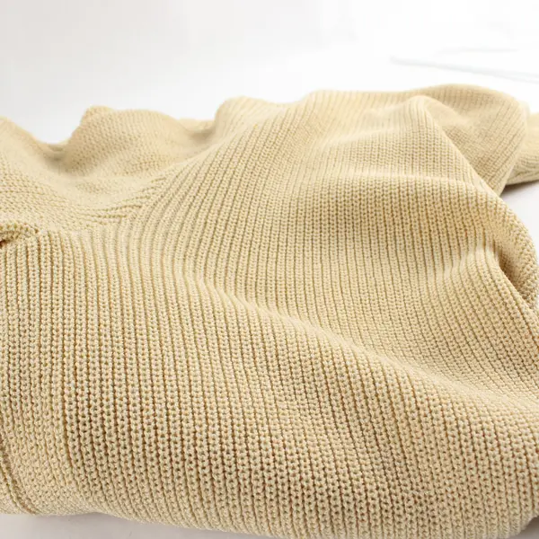 St. John Cardigan Women's Large Yellow Knit V-neck Gold Buttons