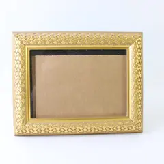 VTG Burnes of Boston Gold-Toned Basketweave Lattice Design Picture Frame 5x7