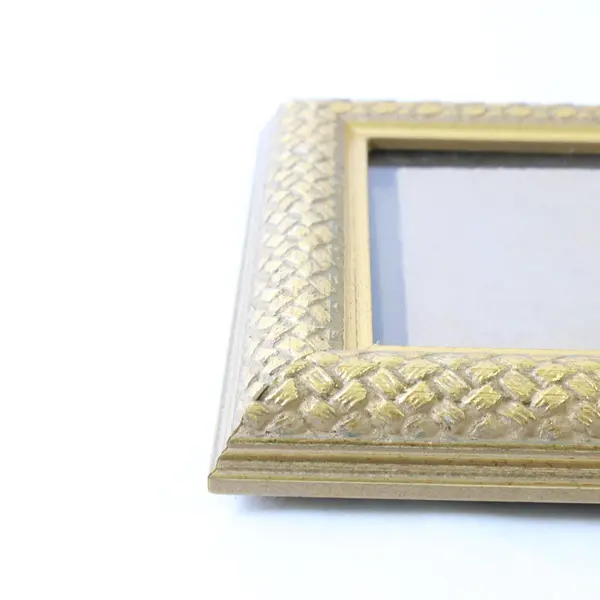 VTG Burnes of Boston Gold-Toned Basketweave Lattice Design Picture Frame 5x7