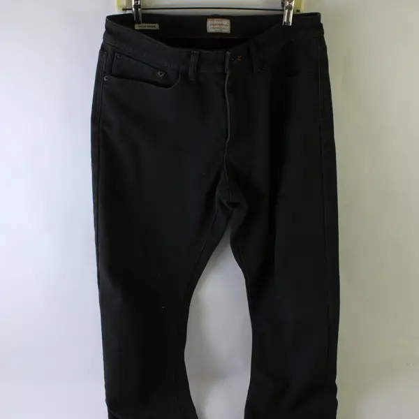 Weatherproof Vintage Men's 34x30 Black Bonded Fleece Lined Straight Leg Jeans