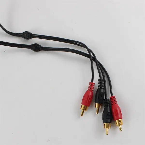 Lot of 2 Shielded RCA Cable & 3.5mm TRRS to 3 RCA Female Adapter