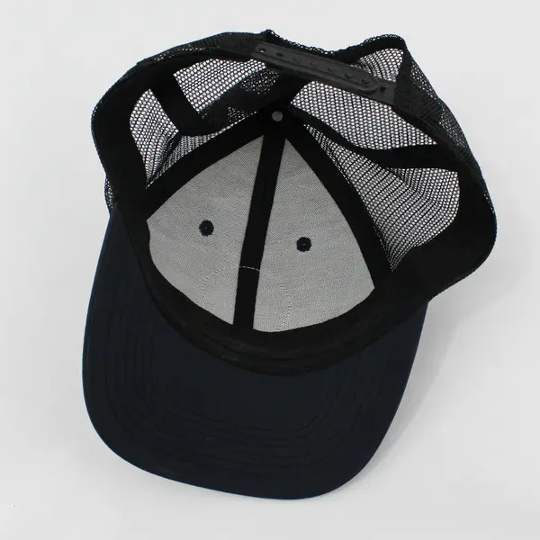Navy Blue and Black Eagle American Flag Patch Trucker Hat One Size