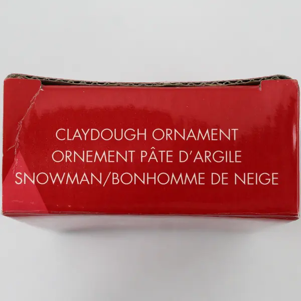 Vintage Avon Claydough Snowman in Stocking Christmas Ornament