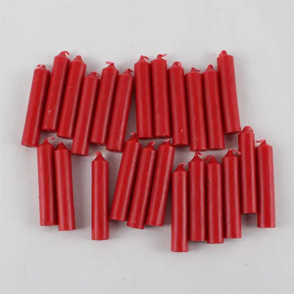 24 Red Rubin Licht German Christmas Pyramid Candles New