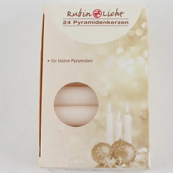 Rubin Licht 24 Champagne German Christmas Pyramid Candles New