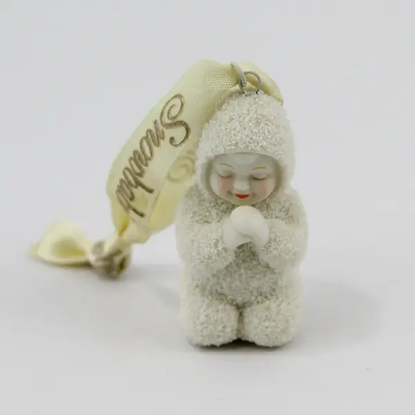 Dept 56 Snowbabies Sweet Dreams Praying Cherub Christmas Ornament 2"