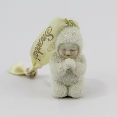 Dept 56 Snowbabies Sweet Dreams Praying Cherub Christmas Ornament 2"