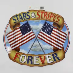 Beistle 2003 50230 Patriotic Stars & Stripes Forever Laminated Sign