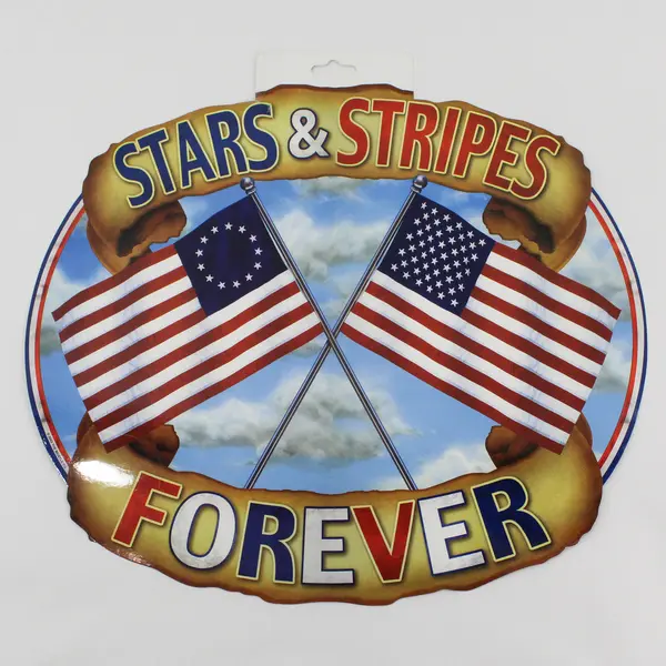 Beistle 2003 50230 Patriotic Stars & Stripes Forever Laminated Sign