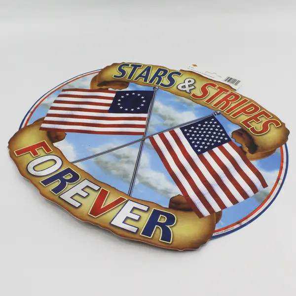 Beistle 2003 50230 Patriotic Stars & Stripes Forever Laminated Sign