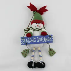 Vintage Avon Season's Greetings Snowman Christmas Door Hanger Decor