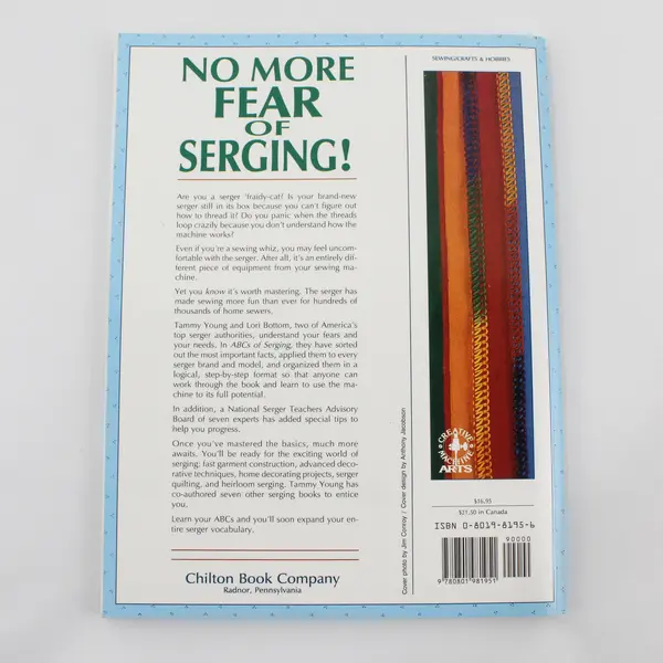 Vintage ABCs of Serging A Complete Guide by Lori Bottom Tammy Young 1992 PB Good