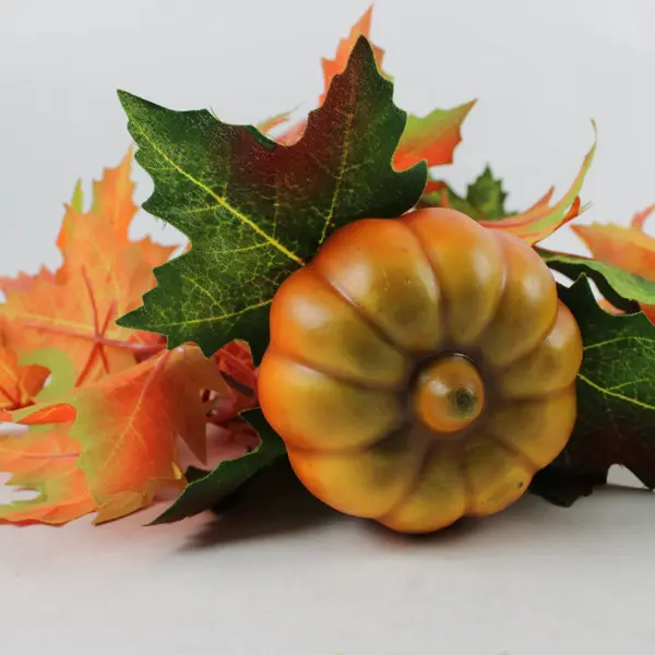 Autumn Thanksgiving Maple Leaf and Pumpkin Garland 6 ft