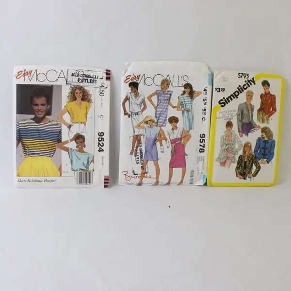 Lot of 3 Vintage Sewing Patterns McCall's 9524 9578 Simplicity 5793