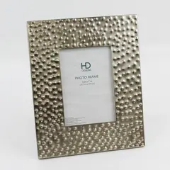 HD Designs Ornate Metal (Silver) Desktop Photo Frame 5"x7" size photo, India 