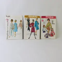 Lot of 3 Simplicity Vintage Sewing Patterns 5193 9027 8299 Miss 10 14 Petite