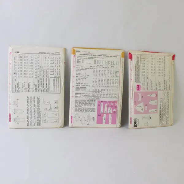 Lot of 3 Simplicity Vintage Sewing Patterns 5193 9027 8299 Miss 10 14 Petite