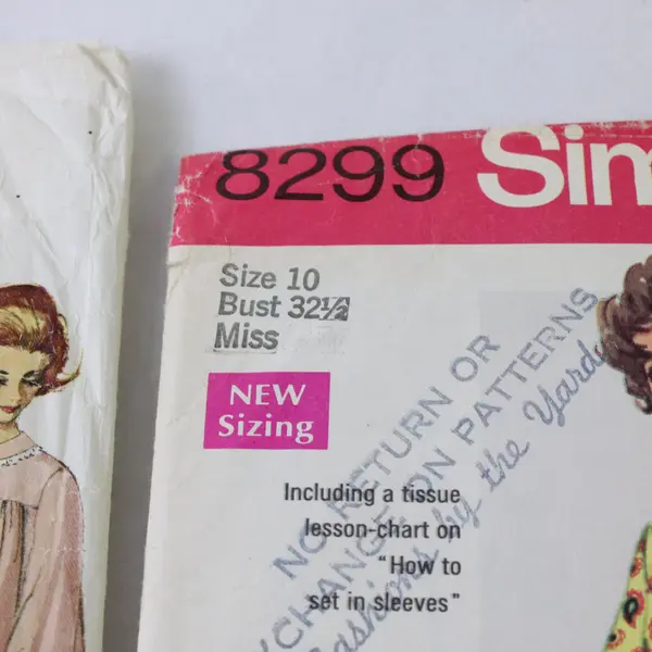 Lot of 3 Simplicity Vintage Sewing Patterns 5193 9027 8299 Miss 10 14 Petite