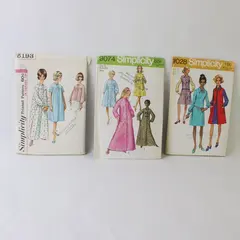 Lot of 3 Vintage Simplicity Sewing Patterns 5193 9074 9028 Sizes 10 14