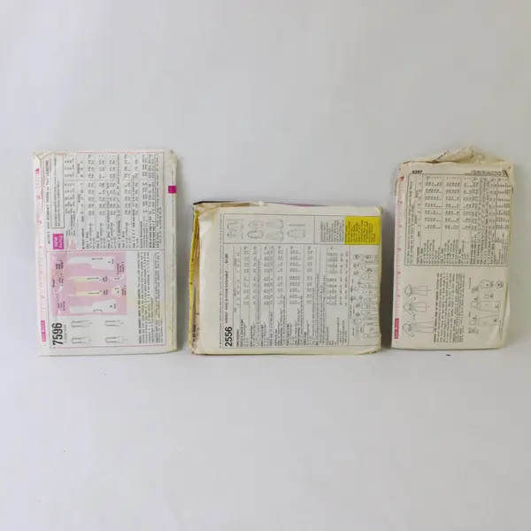 Lot of 3 Vintage Sewing Patterns Simplicity McCall's 7596 6247 2556 10 12 14