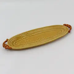 Vintage Ceramic Spoon Rest Tray Orange Leaves Fall Design 