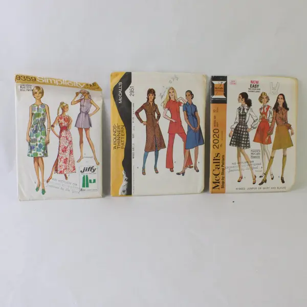 Lot of 3 Vintage Sewing Patterns Simplicity 9359 McCall's 2951 2020
