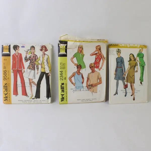 Lot 3 Vintage McCall's Simplicity Sewing Patterns 9586 2344 9032