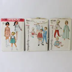 Lot of 3 Vintage Simplicity Sewing Patterns Children Toddler Size 1 4