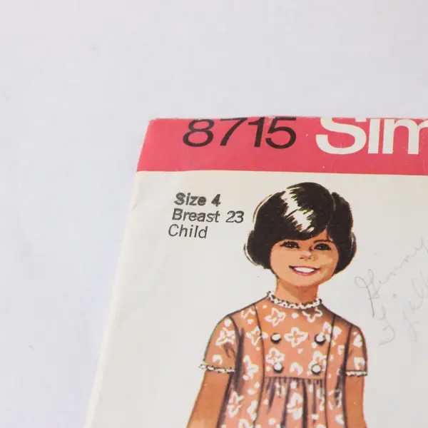 Lot of 3 Vintage Simplicity Sewing Patterns Children Toddler Size 1 4