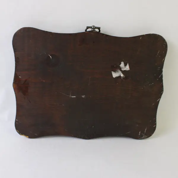 Wooden Painted Floral Border Plaque Hanging Mount Holes