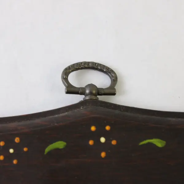 Wooden Painted Floral Border Plaque Hanging Mount Holes
