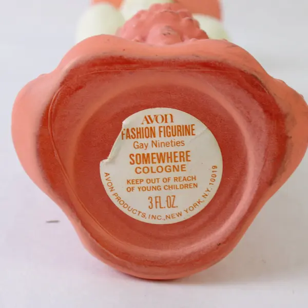 Vintage Avon Gay Nineties Somewhere Cologne Decanter Figurine 3 Oz Bottle