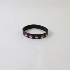 Black Rubber Pokemon Balls Bracelet Collectible Accessory