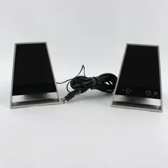 Altec Lansing VS2621 Powered Computer Speakers Silver Black Desktop Pair